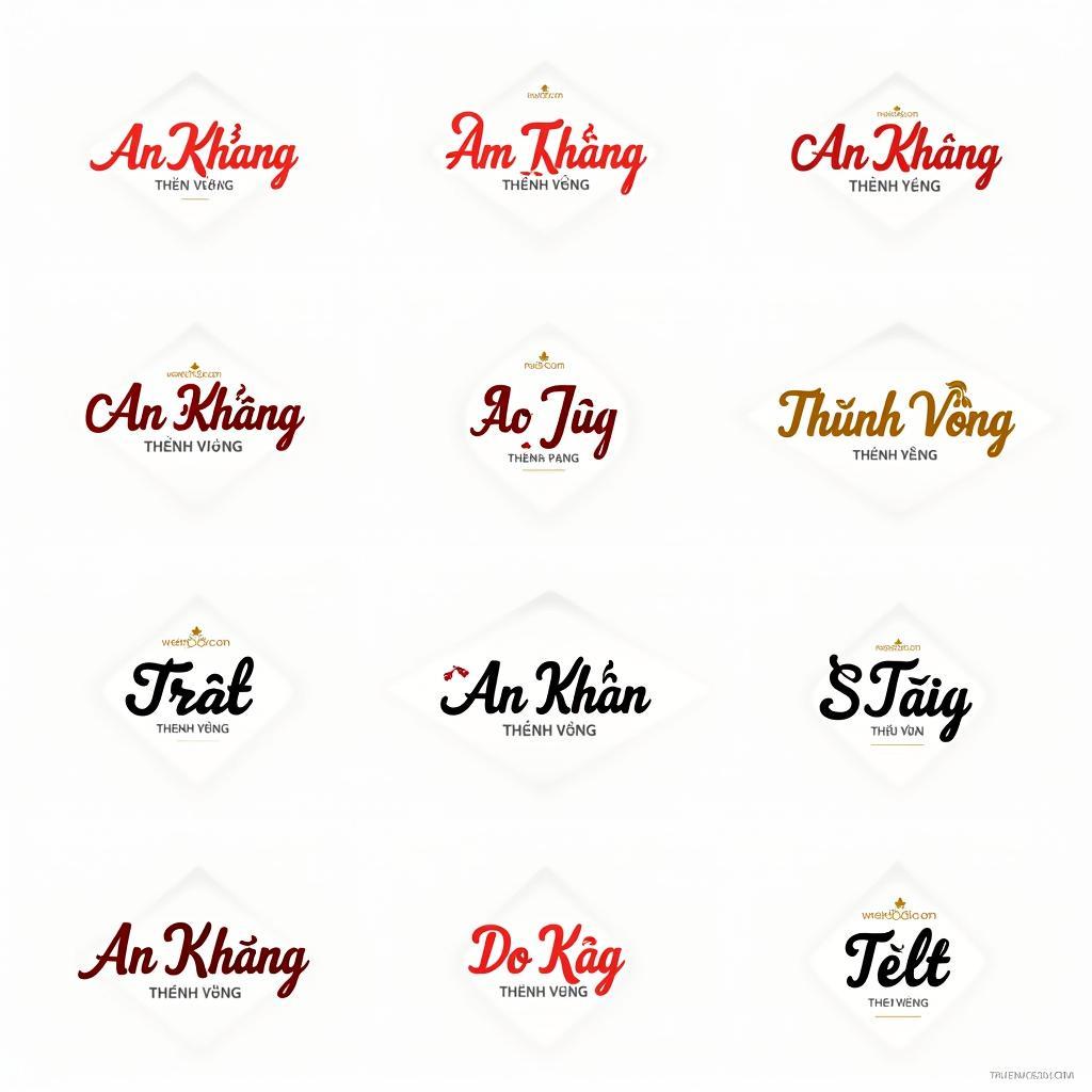 Tai mien phi file vector chu tet thu phap an khang thinh vuong cho thiet ke